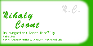 mihaly csont business card